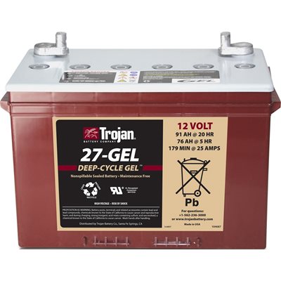 Trojan GEL BCI 27 12 volts 91Ah