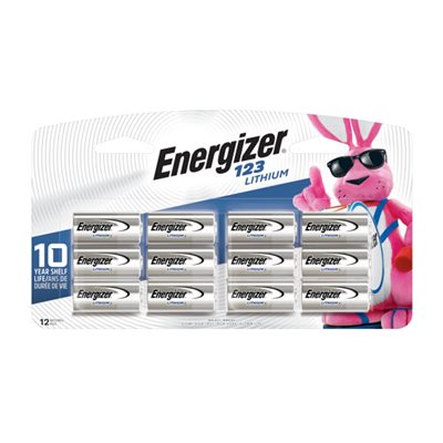 Energizer Lithium CR123A Carte de 12