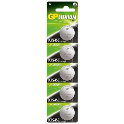 CR2450 Lithium Coin 3 volts 610mAh