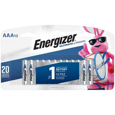 Energizer Lithium AAA Ultimate carte de 12