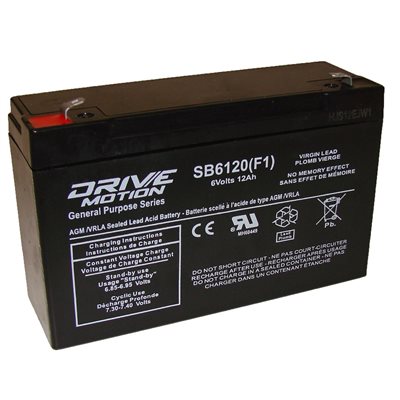 DriveMotion SLA 6 volts 12Ah Term. 3 / 16