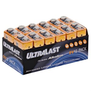 12 Pack 9V, Bulk, Corrugate Box